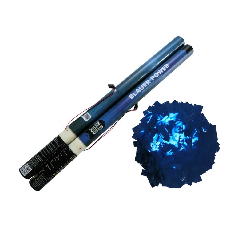 Blauer Power 80cm elektrisch (Black Label) Metallicflitter dunkel-blau