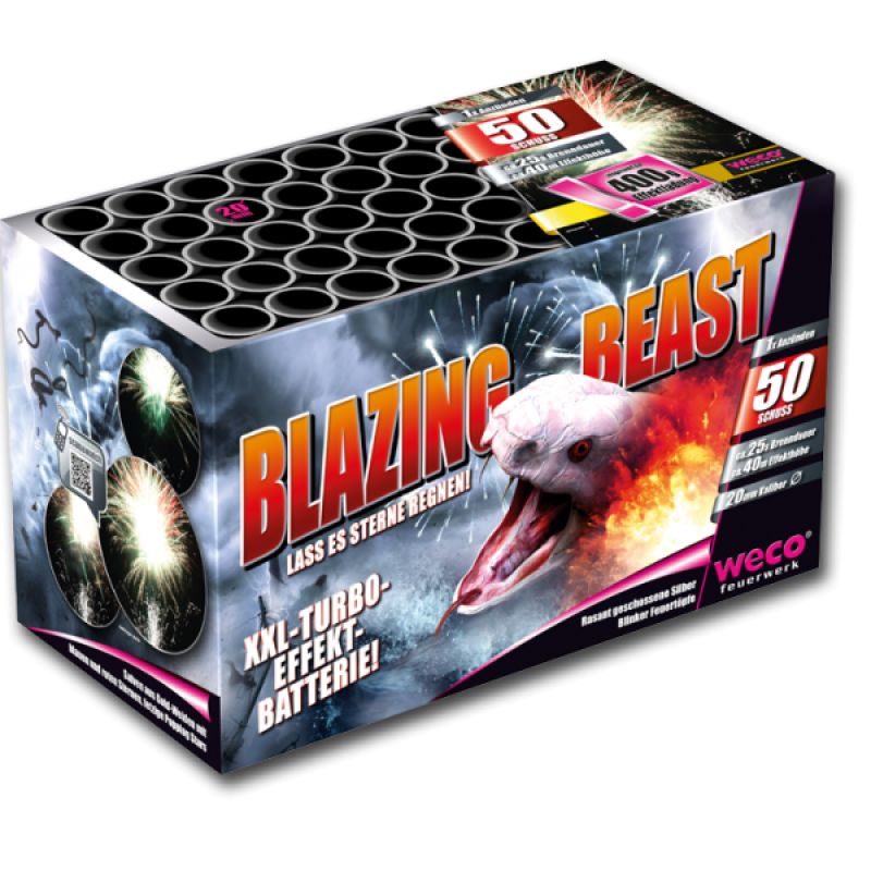 Blazing Beast 50-Schuss-Feuerwerk-Batterie kaufen