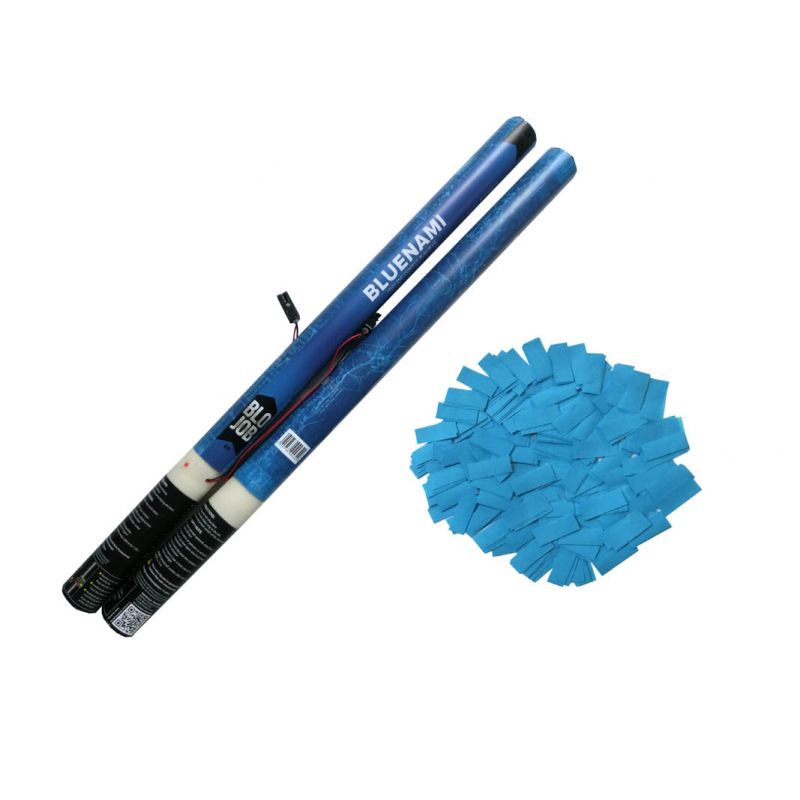Bluenami 80cm elektrisch Papierflitter blau
