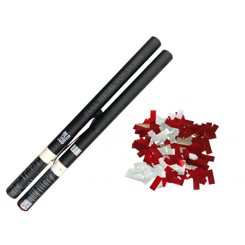 Full Metal rot-silber 80cm elektrisch (Black Label) Metallicflitter kaufen