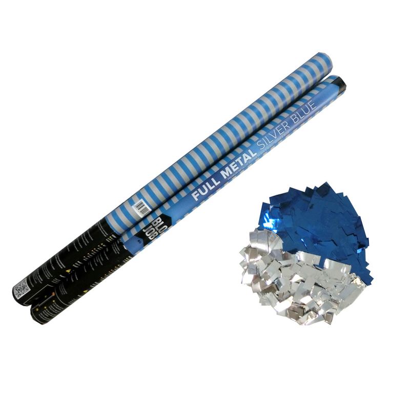 Full Metal Silver/Blue 80cm elektrisch Metallicflitter silber-blau kaufen