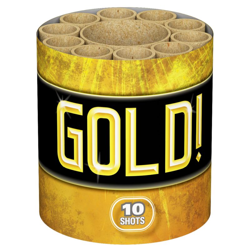 Gold! 10-Schuss-Feuerwerk-Batterie