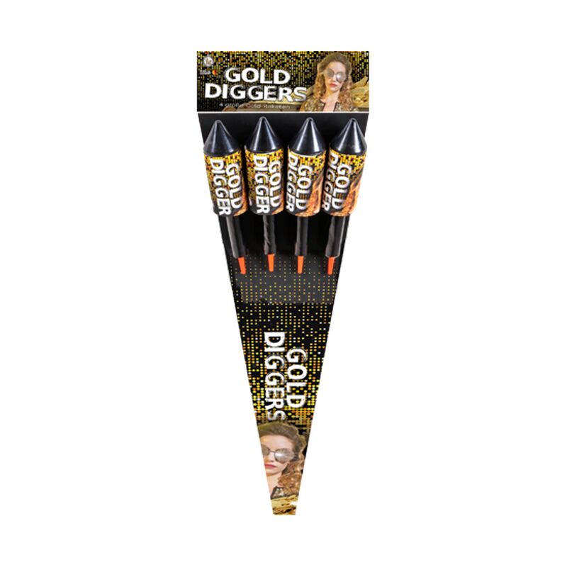 Gold Diggers 4-teiliger Feuerwerk-Raketenbeutel