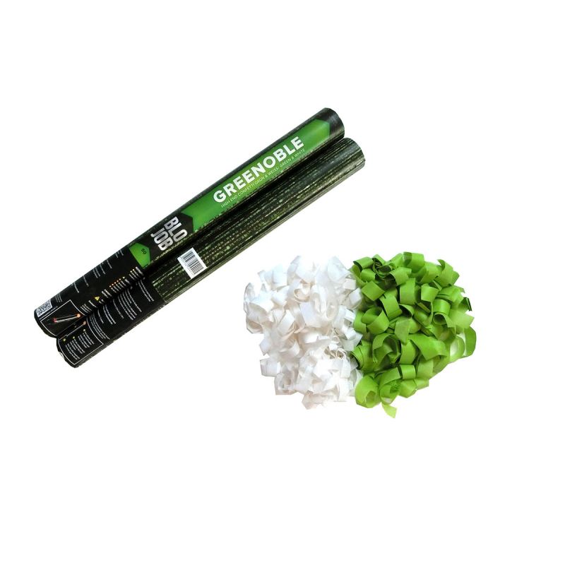 Greenoble 50cm Papierflitter grün-weiß