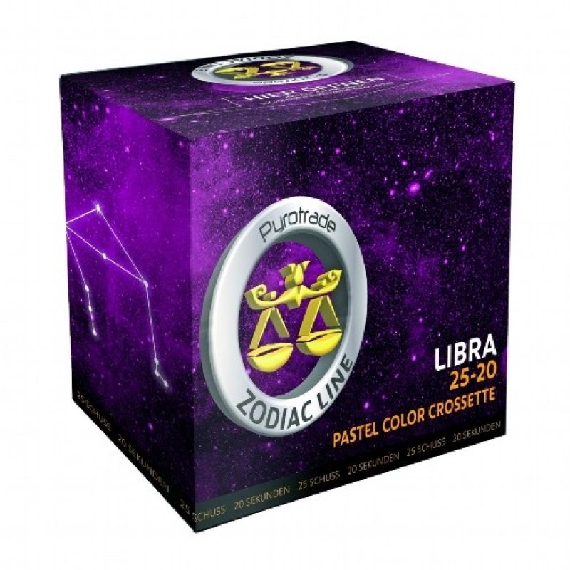 Pastel Color Crossette - Libra - Zodiac Line 25-Schuss-Feuerwerk-Batterie kaufen