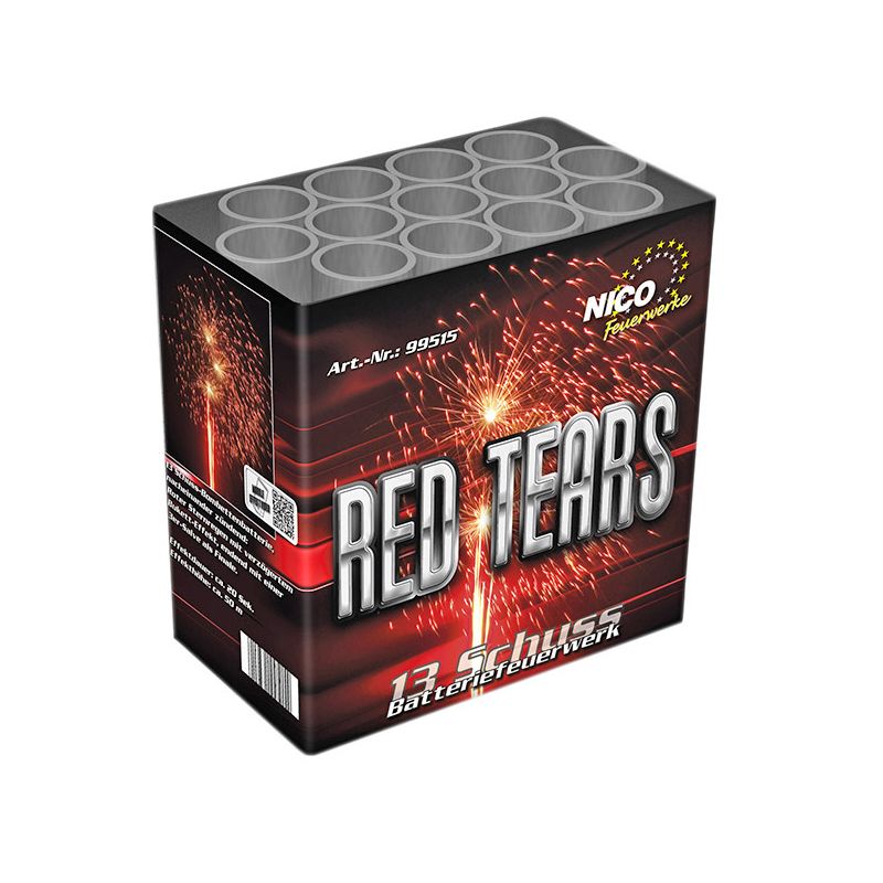 Red Tears 13-Schuss-Feuerwerk-Batterie