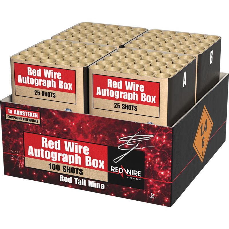 Red Wire Autograph Box 100-Schuss-Feuerwerkverbund (Stahlkäfig) kaufen