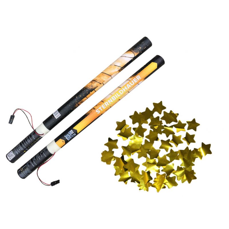 Sternbildhauer 80cm elektrisch Metallicflitter goldene Sterne kaufen