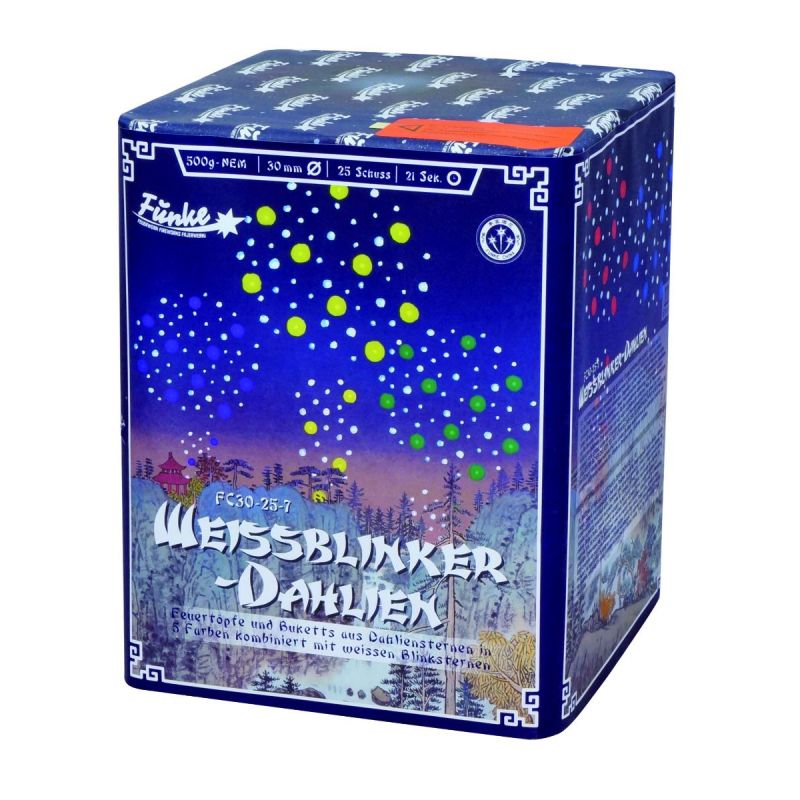 Weissblinker-Dahlien-25-Schuss-Feuerwerk-Batterie kaufen